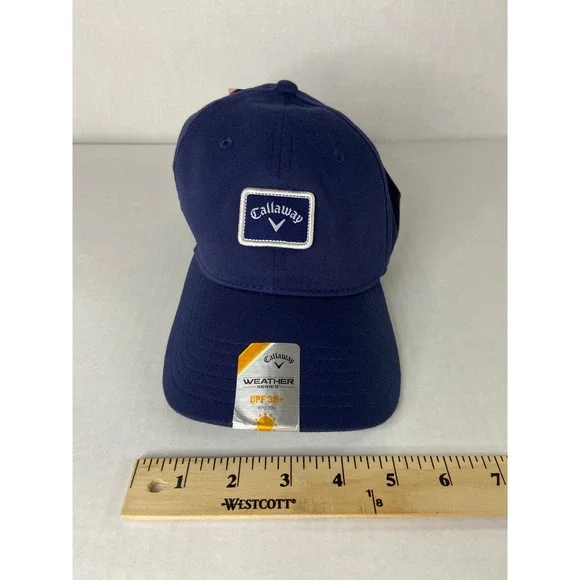 Callaway Weather Series Navy FlexFit Golf Hat S/M UPF 30+ NWT - Picture 4 of 16